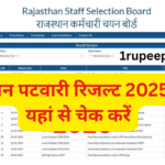 Rajasthan Patwari Result 2025